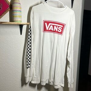 Retro classic VANS long sleeve with sleeve checkered size XL